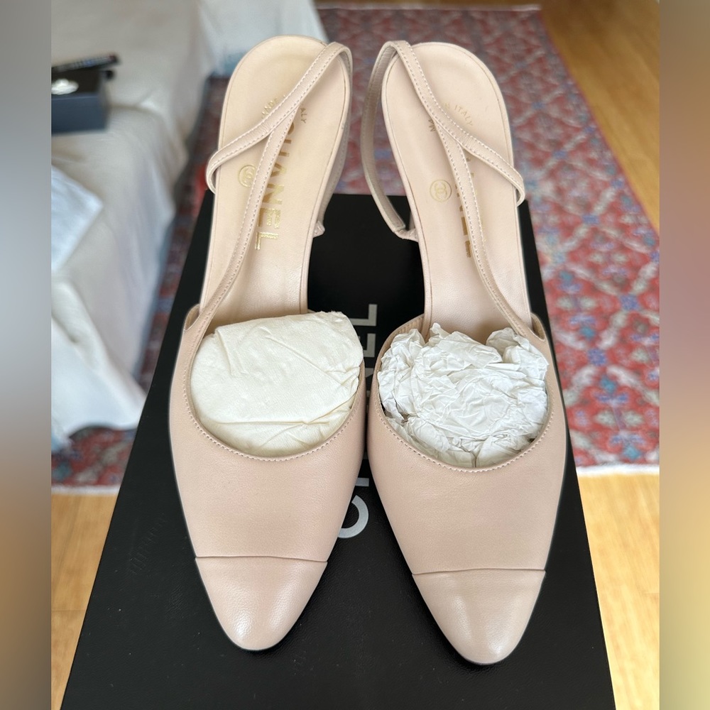 Chanel Limited Edition Nude Slingback